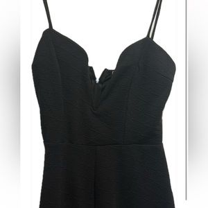 Low-cut Black Party Romper